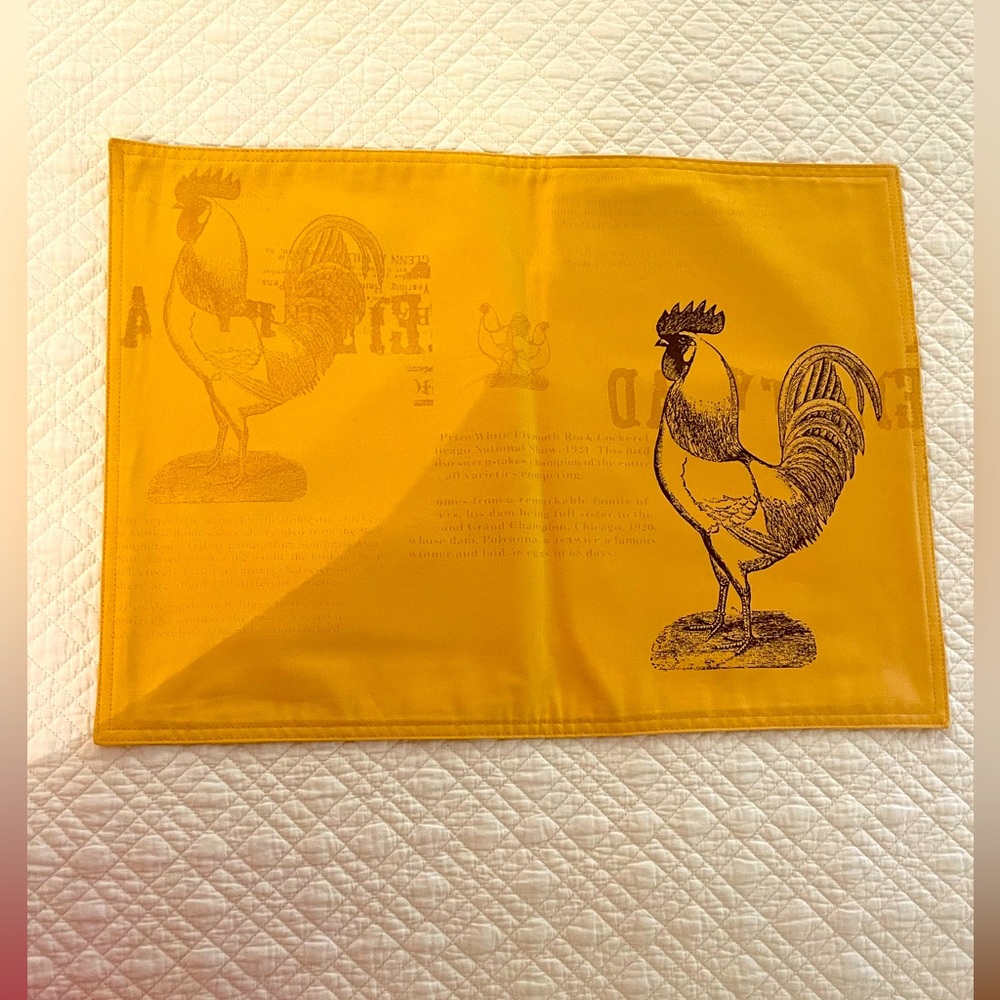Set of 8 Williams Sonoma Dijon Rooster Place Mats and Napkins nwot